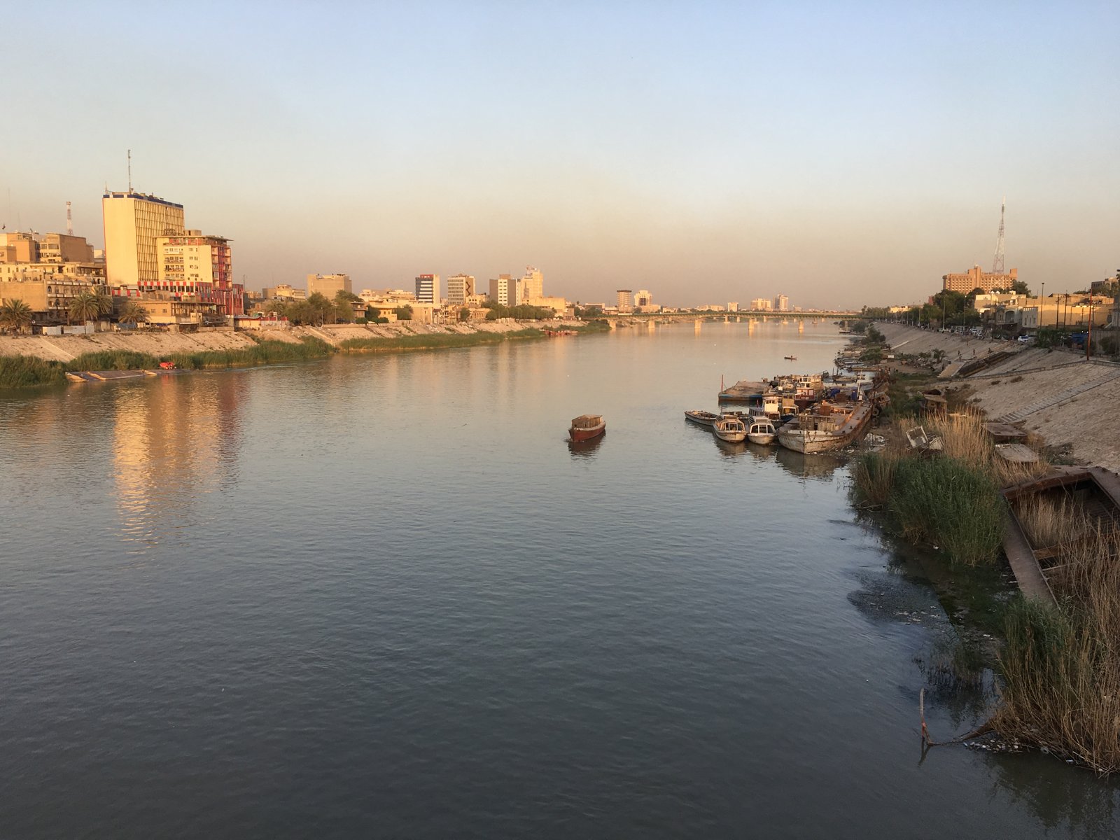 Baghdad and the Tigris at sunset